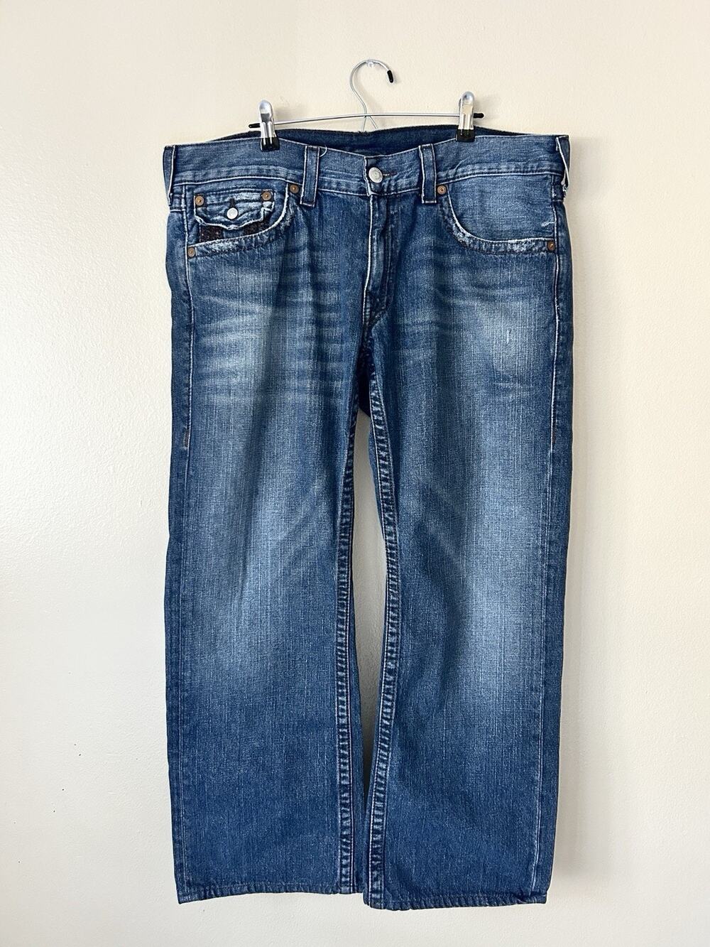 Vintage True Religion Joey Super T Mens Jeans Size 38 Made in USA Y2K